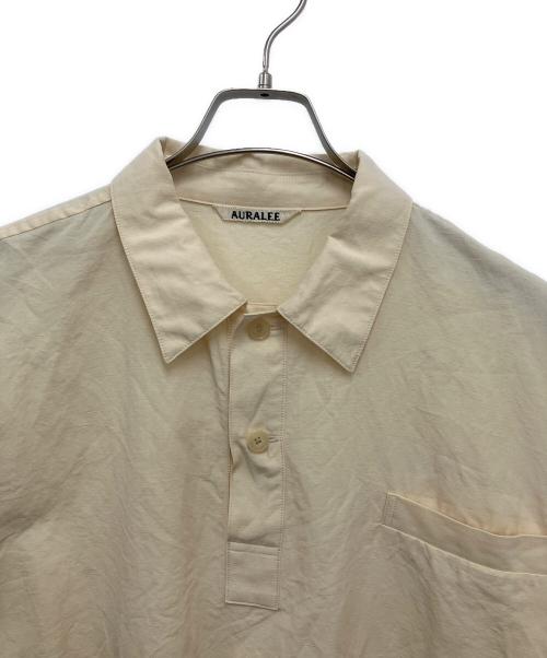 AURALEE（オーラリー）AURALEE (オーラリー) SUPER FINE COTTON PIQUE BIG POLO SHIRT ベージュ サイズ:size4の古着・服飾アイテム