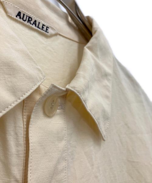 AURALEE（オーラリー）AURALEE (オーラリー) SUPER FINE COTTON PIQUE BIG POLO SHIRT ベージュ サイズ:size4の古着・服飾アイテム