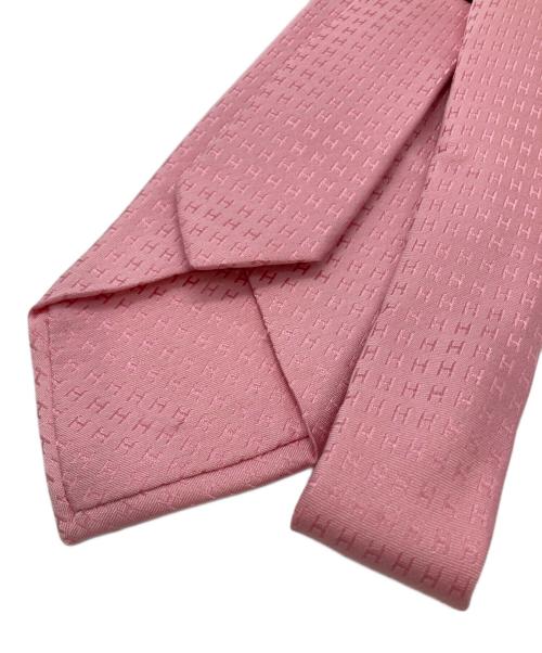 HERMES（エルメス）HERMES (エルメス) H刺繍ネクタイ ピンク サイズ:-の古着・服飾アイテム