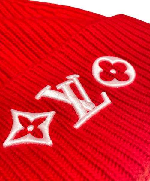 LOUIS VUITTON（ルイ ヴィトン）LOUIS VUITTON (ルイ ヴィトン) ボネ LVヘッドラインニットキャップ レッド サイズ:-の古着・服飾アイテム