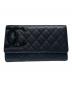 CHANEL（シャネル）の古着「カンボン マトラッセ ロング ウォレット」｜ブラック