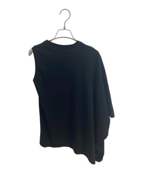 MSGM（エムエスジーエム）MSGM (エムエスジーエム) アシンメトリーカットソー ブラック サイズ:Sの古着・服飾アイテム