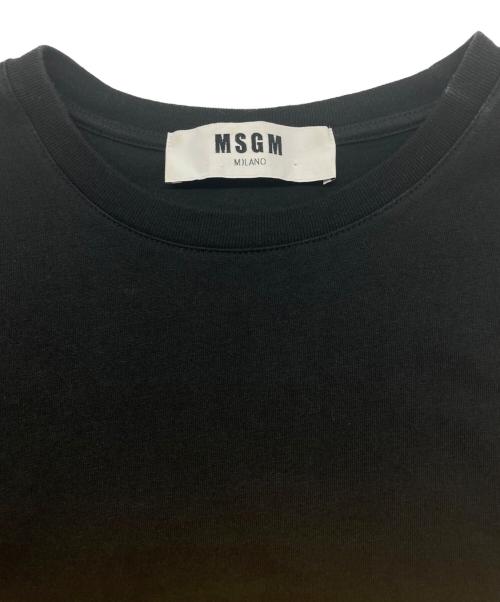 MSGM（エムエスジーエム）MSGM (エムエスジーエム) アシンメトリーカットソー ブラック サイズ:Sの古着・服飾アイテム