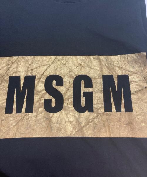 MSGM（エムエスジーエム）MSGM (エムエスジーエム) アシンメトリーカットソー ブラック サイズ:Sの古着・服飾アイテム
