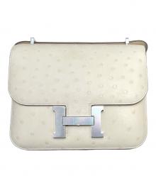 HERMES（エルメス）の古着「コンスタンスⅢ ミニ /オーストリッチ/ナタ/シルバー金具/W刻印：2024年製/未使用品」｜ナタ