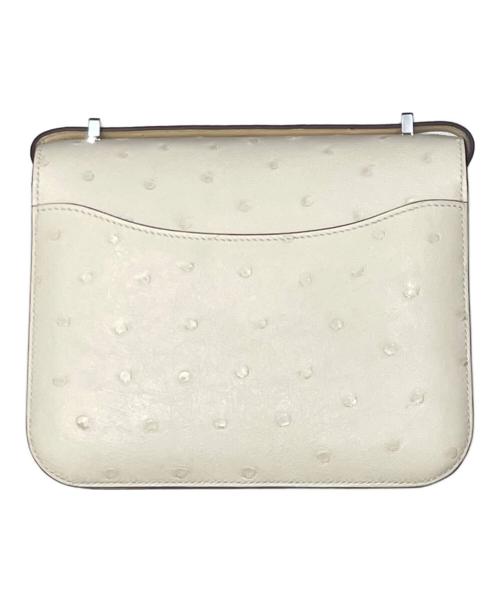 HERMES（エルメス）HERMES (エルメス) コンスタンスⅢ ミニ /オーストリッチ/ナタ/シルバー金具/W刻印：2024年製/未使用品 ナタ サイズ:ミニ/miniの古着・服飾アイテム