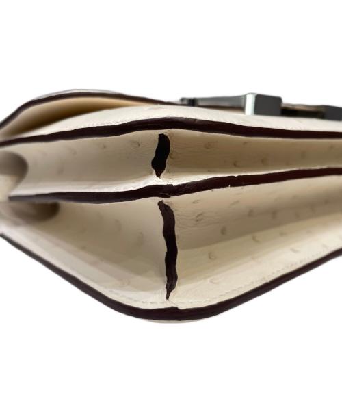 HERMES（エルメス）HERMES (エルメス) コンスタンスⅢ ミニ /オーストリッチ/ナタ/シルバー金具/W刻印：2024年製/未使用品 ナタ サイズ:ミニ/miniの古着・服飾アイテム