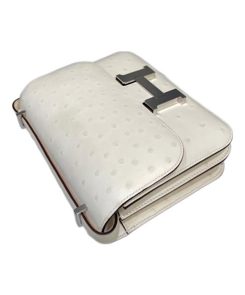HERMES（エルメス）HERMES (エルメス) コンスタンスⅢ ミニ /オーストリッチ/ナタ/シルバー金具/W刻印：2024年製/未使用品 ナタ サイズ:ミニ/miniの古着・服飾アイテム