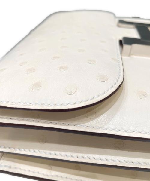 HERMES（エルメス）HERMES (エルメス) コンスタンスⅢ ミニ /オーストリッチ/ナタ/シルバー金具/W刻印：2024年製/未使用品 ナタ サイズ:ミニ/miniの古着・服飾アイテム