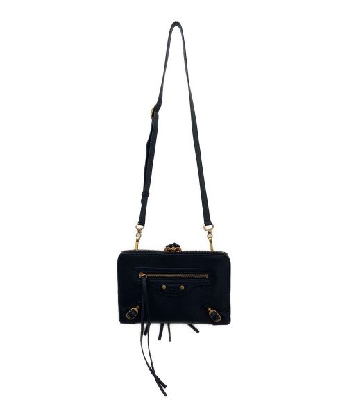 BALENCIAGA（バレンシアガ）BALENCIAGA (バレンシアガ) ネオクラシックストラップ付きポーチ ブラックの古着・服飾アイテム