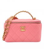 CHANELシャネル）の古着「チェーンショルダーバニティバッグ」｜ピンク