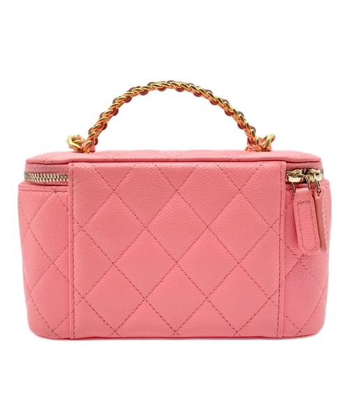 CHANEL（シャネル）CHANEL (シャネル) チェーンショルダーバニティバッグ ピンクの古着・服飾アイテム