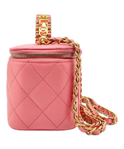 CHANEL（シャネル）CHANEL (シャネル) チェーンショルダーバニティバッグ ピンクの古着・服飾アイテム