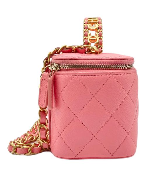 CHANEL（シャネル）CHANEL (シャネル) チェーンショルダーバニティバッグ ピンクの古着・服飾アイテム