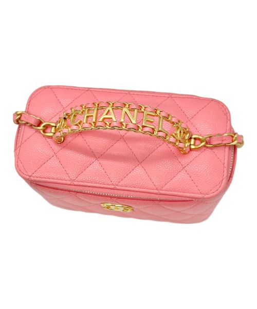 CHANEL（シャネル）CHANEL (シャネル) チェーンショルダーバニティバッグ ピンクの古着・服飾アイテム