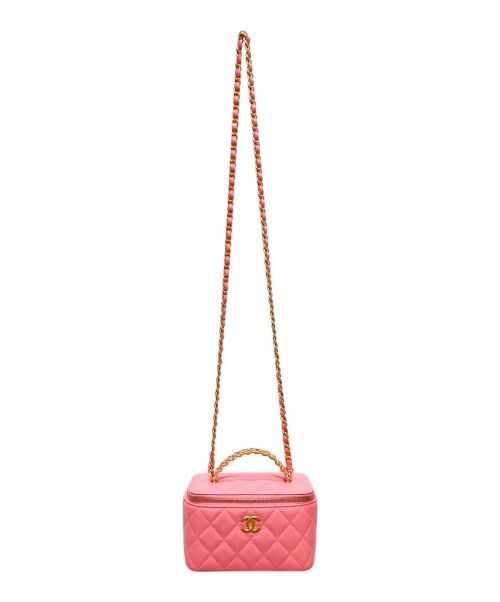 CHANEL（シャネル）CHANEL (シャネル) チェーンショルダーバニティバッグ ピンクの古着・服飾アイテム