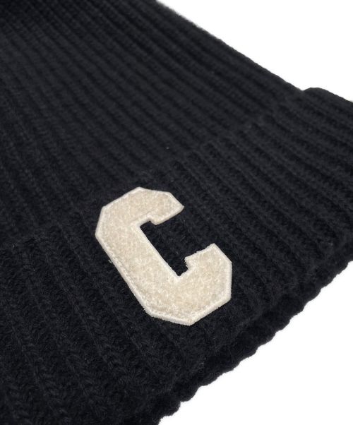 CELINE（セリーヌ）CELINE (セリーヌ) Cロゴウールキャップ ブラック サイズ:TU（FREE）の古着・服飾アイテム