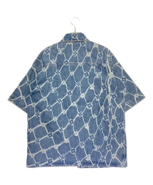 LOUIS VUITTON（ルイ ヴィトン）LOUIS VUITTON (ルイ ヴィトン) モノグラムプリントショートスリーブデニムシャツ ブルー サイズ:XLの古着・服飾アイテム