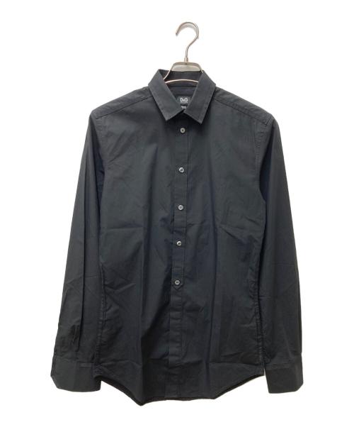 DOLCE & GABBANA（ドルチェ＆ガッバーナ）DOLCE & GABBANA (ドルチェ＆ガッバーナ) レギュラーカラーシャツ ブラック サイズ:38の古着・服飾アイテム