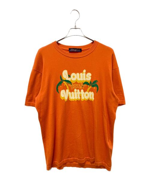 LOUIS VUITTON（ルイ ヴィトン）LOUIS VUITTON (ルイ ヴィトン) 24AW/LV パームツリーインターシャ ショートスリーブ オレンジ サイズ:Lの古着・服飾アイテム