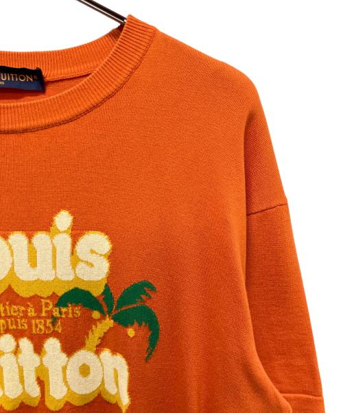 LOUIS VUITTON（ルイ ヴィトン）LOUIS VUITTON (ルイ ヴィトン) 24AW/LV パームツリーインターシャ ショートスリーブ オレンジ サイズ:Lの古着・服飾アイテム