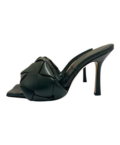 BOTTEGA VENETA（ボッテガベネタ）BOTTEGA VENETA (ボッテガベネタ) イントレチャートサンダル グリーン サイズ:36　1/2の古着・服飾アイテム