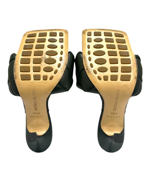 BOTTEGA VENETA（ボッテガベネタ）BOTTEGA VENETA (ボッテガベネタ) イントレチャートサンダル グリーン サイズ:36　1/2の古着・服飾アイテム