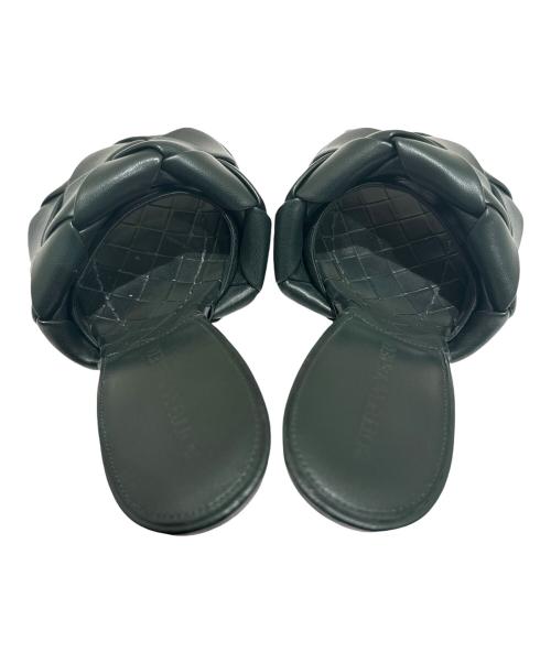 BOTTEGA VENETA（ボッテガベネタ）BOTTEGA VENETA (ボッテガベネタ) イントレチャートサンダル グリーン サイズ:36　1/2の古着・服飾アイテム