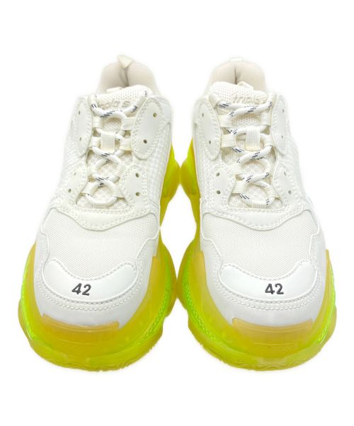 BALENCIAGA（バレンシアガ）BALENCIAGA (バレンシアガ) Triple S ホワイト×イエロー サイズ:42の古着・服飾アイテム
