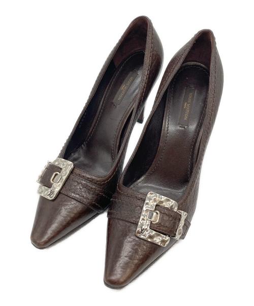 LOUIS VUITTON（ルイ ヴィトン）LOUIS VUITTON (ルイ ヴィトン) ヒールパンプス ブラウン サイズ:38の古着・服飾アイテム