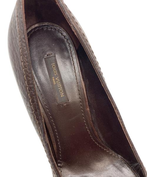 LOUIS VUITTON（ルイ ヴィトン）LOUIS VUITTON (ルイ ヴィトン) ヒールパンプス ブラウン サイズ:38の古着・服飾アイテム