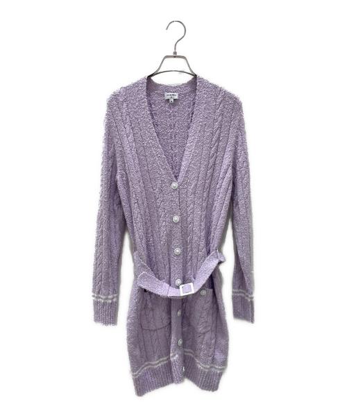 CHANEL（シャネル）CHANEL (シャネル) ビスコース×コットン カーディガン バイオレット サイズ:36の古着・服飾アイテム