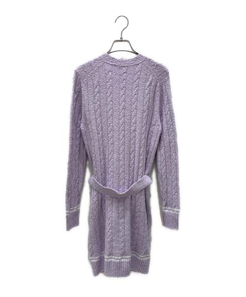 CHANEL（シャネル）CHANEL (シャネル) ビスコース×コットン カーディガン バイオレット サイズ:36の古着・服飾アイテム