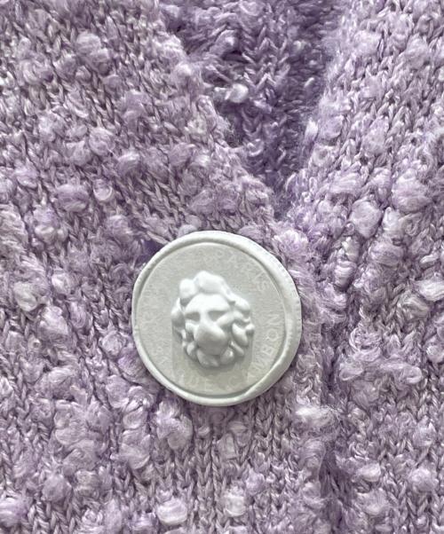 CHANEL（シャネル）CHANEL (シャネル) ビスコース×コットン カーディガン バイオレット サイズ:36の古着・服飾アイテム