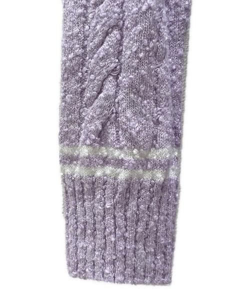 CHANEL（シャネル）CHANEL (シャネル) ビスコース×コットン カーディガン バイオレット サイズ:36の古着・服飾アイテム