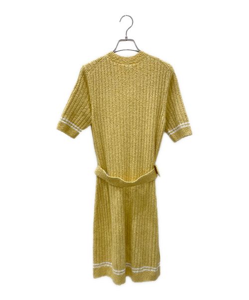 CHANEL（シャネル）CHANEL (シャネル) 半袖 ニット ワンピース イエロー サイズ:38の古着・服飾アイテム