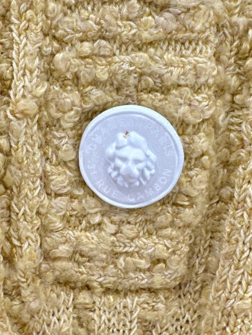 CHANEL（シャネル）CHANEL (シャネル) 半袖 ニット ワンピース イエロー サイズ:38の古着・服飾アイテム