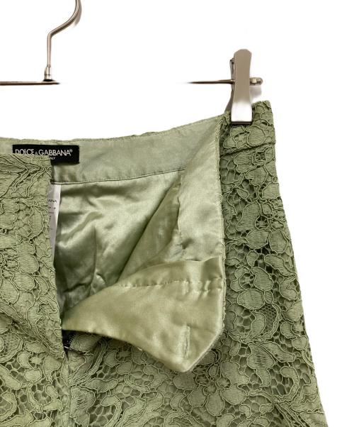 DOLCE & GABBANA（ドルチェ＆ガッバーナ）DOLCE & GABBANA (ドルチェ＆ガッバーナ) レースパンツ グリーン サイズ:40の古着・服飾アイテム
