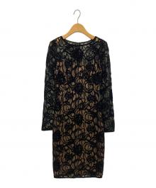 TADASHI SHOJI（タダシ ショージ）の古着「レースロングドレス」｜ブラック