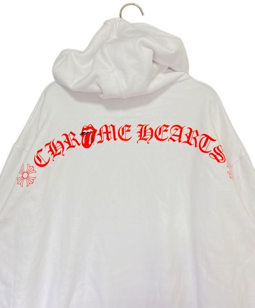CHROME HEARTS（クロムハーツ）CHROME HEARTS THE ROLLING STONES ROLLING STONES ARCH LIP LOGO LAS VEGAS Limited PULL OVER HOODIE ホワイト サイズ:XXLの古着・服飾アイテム