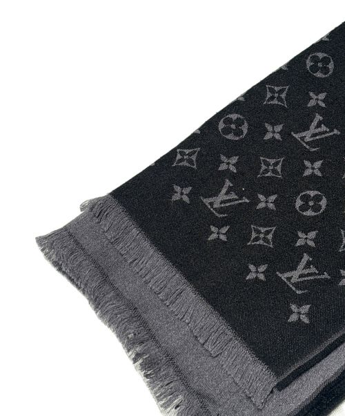LOUIS VUITTON（ルイ ヴィトン）LOUIS VUITTON (ルイ ヴィトン) エトール・モノグラムラインズ マフラー ブラックの古着・服飾アイテム