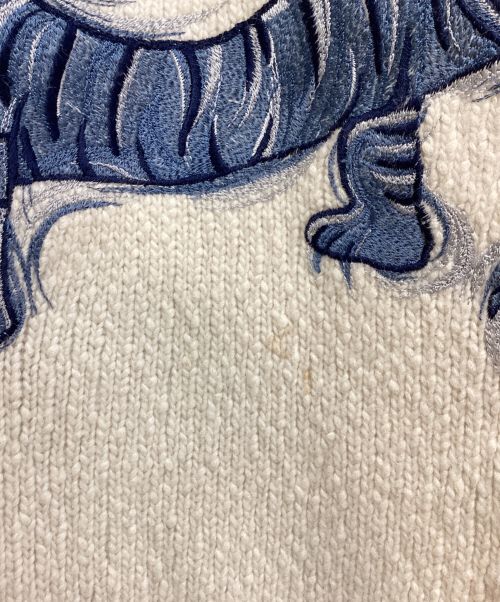 Christian Dior（クリスチャン ディオール）Christian Dior (クリスチャン ディオール) 22SS Tiger Embroidery  Sweater （タイガーエンブロイダリーセーター） アイボリー サイズ:Mの古着・服飾アイテム
