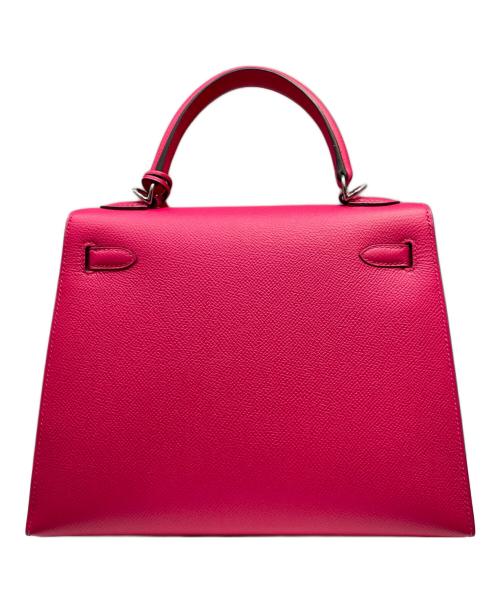 HERMES（エルメス）HERMES (エルメス) ケリー25 外縫い/シルバー金具/ヴォーエプソン/ショッキングピンク/Z刻印 ショッキングピンク系 サイズ:25の古着・服飾アイテム