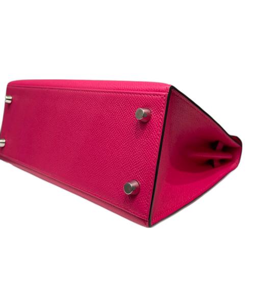 HERMES（エルメス）HERMES (エルメス) ケリー25 外縫い/シルバー金具/ヴォーエプソン/ショッキングピンク/Z刻印 ショッキングピンク系 サイズ:25の古着・服飾アイテム