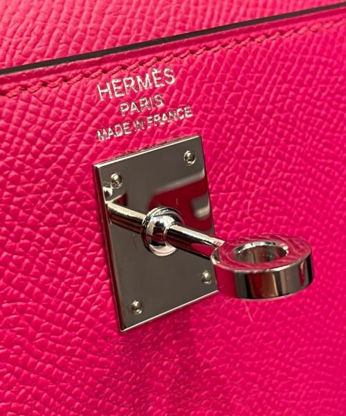 HERMES（エルメス）HERMES (エルメス) ケリー25 外縫い/シルバー金具/ヴォーエプソン/ショッキングピンク/Z刻印 ショッキングピンク系 サイズ:25の古着・服飾アイテム