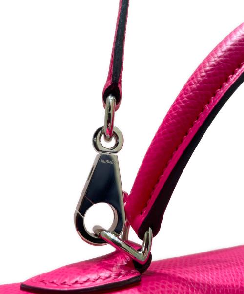 HERMES（エルメス）HERMES (エルメス) ケリー25 外縫い/シルバー金具/ヴォーエプソン/ショッキングピンク/Z刻印 ショッキングピンク系 サイズ:25の古着・服飾アイテム