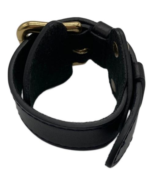 LOUIS VUITTON（ルイ ヴィトン）LOUIS VUITTON (ルイ ヴィトン) レザーバングル ブラックの古着・服飾アイテム