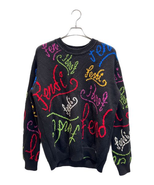 FENDI（フェンディ）FENDI (フェンディ) ARTIST ALLOVER SWEATER マルチカラー サイズ:50の古着・服飾アイテム