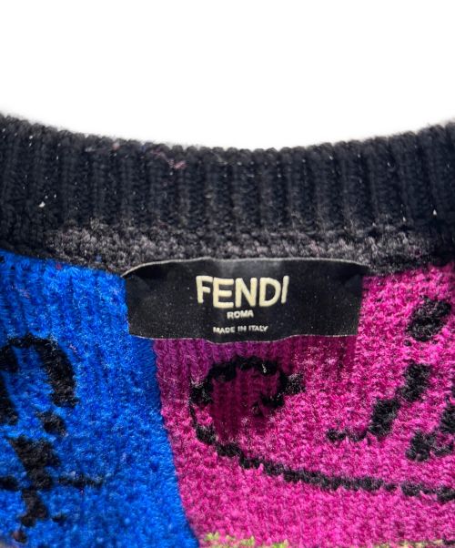FENDI（フェンディ）FENDI (フェンディ) ARTIST ALLOVER SWEATER マルチカラー サイズ:50の古着・服飾アイテム