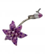 Acne studiosアクネ ストゥディオス）の古着「フラワーピアス」｜シルバー×パープル